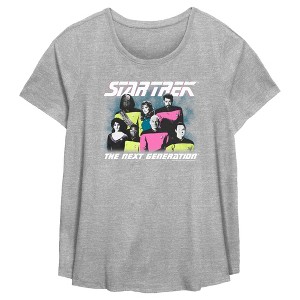Women's Star Trek: The Next Generation Colorful Group Shot T-Shirt - 1 of 3