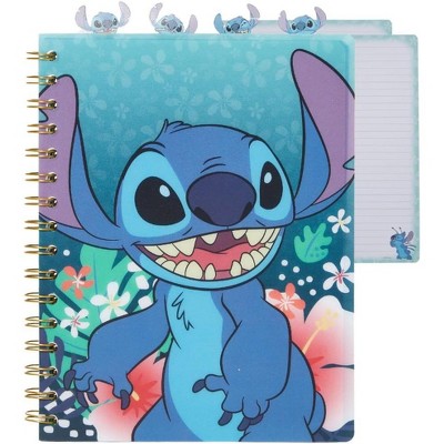 Stitch Tab Journal Notebook, Spiral Bound, 96 Lined Pages, 8 x 7 inches, Blue