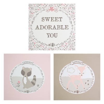 Image of Sammy & Lou Trend Lab Canvas Wall Art - Sweet Forest Friends