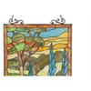 Chloe Lighting Almos Tiffany-Glass Floral Window Panel 18x24 - 3 of 3