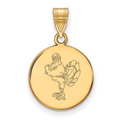 Black Bow Jewelry 10k Yellow Gold Virginia Tech Hokies NCAA Medium Pendant