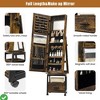 360° 66'' Swivel Jewelry Armoire w/Full-Length Mirror - Lockable Freestanding Cabinet - 4 of 4