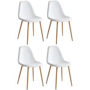 Nordlys Set of 4 Metal and Velvet Dining Chairs Vintage Style Upholstery Dining Room - 1 of 4