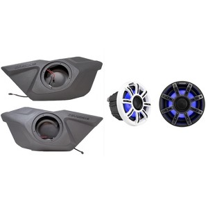 Kicker 51MSC65 6.5" Premium Marine LED Speakers And Front Door 6.5in Speaker Pods Compatible with Polaris RZR Pro 2020-2024 - 1 of 4