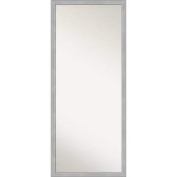 27" x 63" Vista Brushed Framed Full Length Floor/Leaner Mirror Nickel - Amanti Art