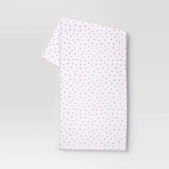 Ditsy Hearts Printed Plush Valentine's Day Throw Blanket White/Blush - Room Essentials™