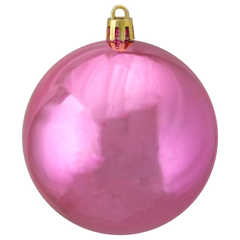 Northlight 32ct Shatterproof Shiny Christmas Ball Ornament Set 3.25" - Pink, 3 of 4
