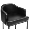Arceso 3pcs Counter Height Bar Stools, Modern Counter Stools Upholstered Barstools, with Curved Backrest and Arms, Black - 3 of 4