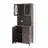 Kitchen Cabinet With 4 Doors, Buffets Cabinets  Fit On Multi-Purpose, Farmhouse Kitchen Cabinets Made Of Mdf And Wood-Cuddlewood - 4 of 4