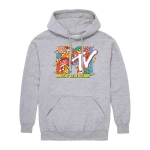 Men's - MTV - Logo Retro Collage Graphic Fleece Pullover Hoodie - 1 of 4