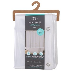 Moda at Home 2pc Coronet Peva Heavy Shower Curtain Liner Clear - 1 of 4