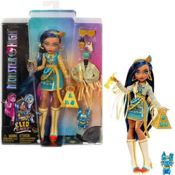 Monster High Ghoulia Yelps Posable Doll (10.3 in) with Blue Hair, Pet and  Accessories, Gift for 3 Year Olds and Up