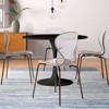 LeisureMod Bristol 5-Piece Dining Set Round Dining Table, 4 Plastic Dining Chairs Black Legs - 2 of 4