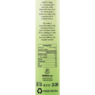 CÎROC Apple Vodka - 750ml Bottle