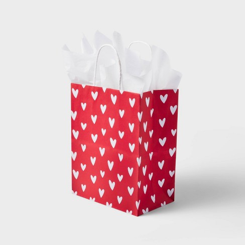 Red and White Hearts Valentine's Day Tissue Paper
