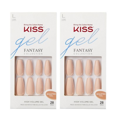 Kiss Gel Scupted Fake Nails - 4 The Cause - 2pk