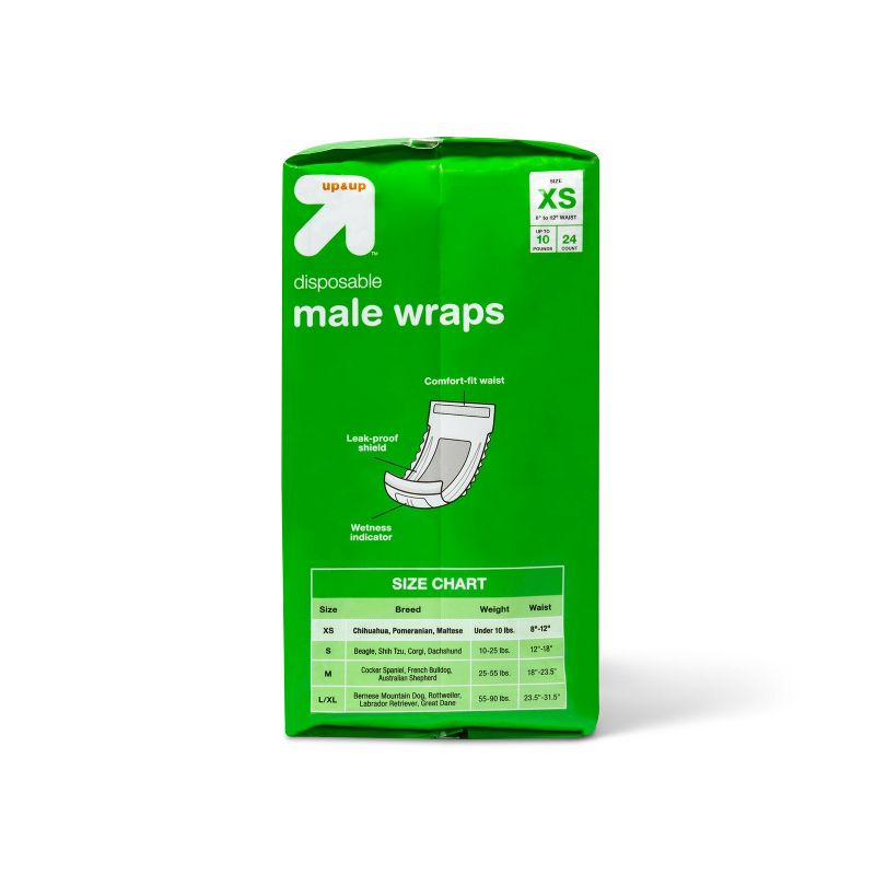 Male Wrap Dog Diapers - 24ct - up & up™, 2 of 4