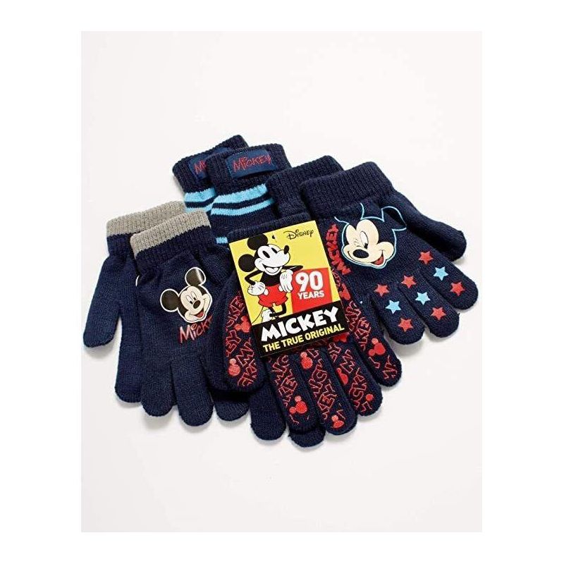 Disney Mickey Mouse Boy's 4 Pack Mitten or Glove Set, Kids Ages 2-7, 5 of 6
