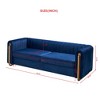 NicBex Couches for Living Room 84.25inch Cloud Couch Contemporary Velvet Upholstered 2 Seater Sofa Couch with Polished Gold Stainless Steel Legs - 4 of 4