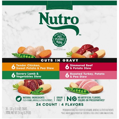 Nutro Natural Choice Cuts In Gravy Chicken, Beef, Turkey and Lamb Flavor Variety Pack Wet Dog Food