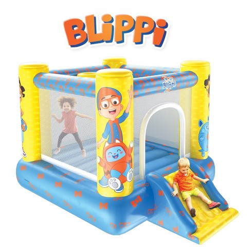 World Tech Toys Moonbug Blippi Inflatable Bouncer With Slide Target