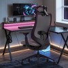 High Back Mesh Office Chair with Adjustable Headrest, 4D Armrests, Lumbar Support, Sliding Seat & Tilt Lock, Comfortable Executive Desk Chair - Black - 3 of 4