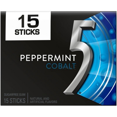 5 Gum Peppermint Cobalt Sugarfree Gum - 15ct