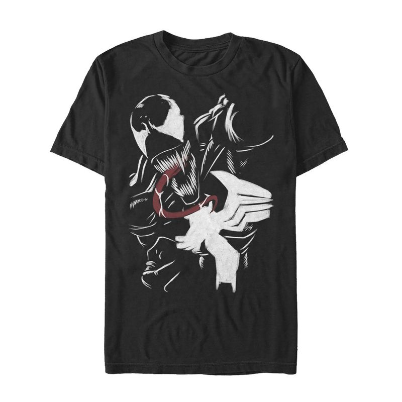 Men's Marvel Venom Paint Print T-Shirt, 1 of 5
