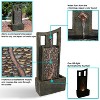 Sunnydaze 39"H Electric Polyresin and Fiberglass Modern Road Column Outdoor Water Fountain with LED Lights - 2 of 4