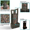 Sunnydaze 39"H Electric Polyresin and Fiberglass Modern Road Column Outdoor Water Fountain with LED Lights - image 2 of 4