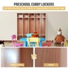 5-Section Classroom Coat Locker, 10 Cubbies for Classrooms, Daycare Cubby with 4 casters, 5 Hooks and 2 Storage Boxes - 4 of 4