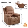 Adult Recliner Chair with Overstuffed Armrest and Backrest for Living Room - 2 of 4