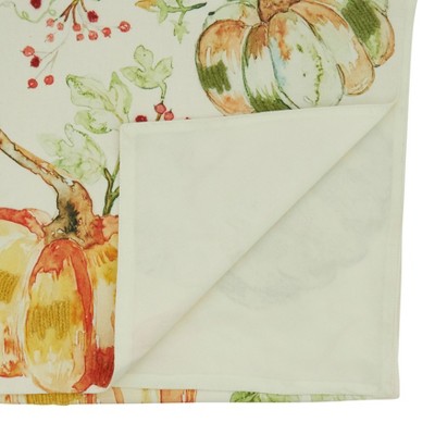 Fall Cotton Pumpkin Design Table Runner, 22" x 18"