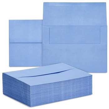 Juvale 96 Pack Light Blue 5x7 Envelopes for Invitations, A7 Size for Mailing Greeting Cards, Wedding, Bridal Shower