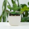 Unique Bargains Artificial Plants Ceramic Pot Plastic 2.01"x2.01"x2.95" 1 Pc - 2 of 4