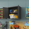 31.50"Metal Wall-Mounted Tool Storage Cabinet with 2 Locking Door 1 adjustable Shelf 1 Opened Drawer for Garage Warehouse,Office,Black - 3 of 4