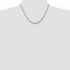 Black Bow Jewelry 4mm, 14k White Gold, Diamond Cut Solid Rope Chain Necklace - 2 of 4