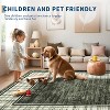 Washable Non-Slip Plaid Carpet - Modern Short Pile Rug for Living Room, Bedroom & Laundry Room - Soft Anti-Foul Home Decor - 4 of 4