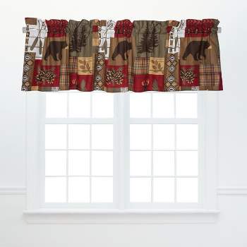 C&F Home Timber Trails Red Valance Set of 2