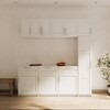 Okak Tall Cabinet, Storage Cabinet with 1 Doors and 4 Shelves, Kitchen Cabinet for Living Room, Bedroom and Office, White - 3 of 4