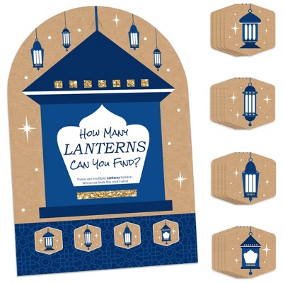 Big Dot of Happiness Ramadan - Eid Mubarak Party Scavenger Hunt - 1 Stand and 48 Game Pieces - Hide and Find Game