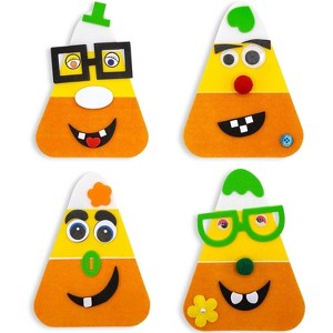 4E's Novelty 12 Pack Halloween Candy Corn Magnet Craft Kit – Goofy Foam Crafts for Kids, Party Favors - 1 of 4