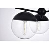 Elegant Lighting Eclipse 3 Lights Black Pendant With Clear Glass - 4 of 4