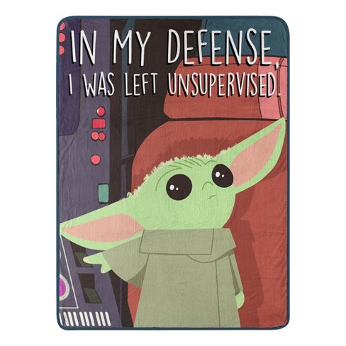 Baby yoda plush online throw