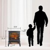 QingMoon Electric Fireplace Heater, 18" Portable Infrared Fireplace Stove with Realistic Flame Effects and Overheating Protection for Living Room - 4 of 4