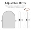 MAYEERTY 32x23in Wrought Iron Rounded Arch Black Swivel Metal Hanging Mirror - 4 of 4