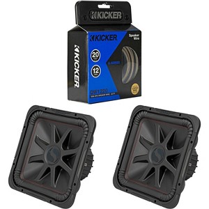 Kicker (2) 45L7R152 L7R 15-Inch (38cm) Subwoofer, Dual Voice Coil, 2-Ohm & 46QW1220 12AWG 20ft Speaker Wire - 1 of 4