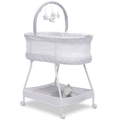 Delta Children Curve Bassinet White And Gray Target