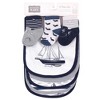 Hudson Baby Infant Boy Cotton Bib and Sock Set 8pk, Sail The Sea, One Size - 2 of 2