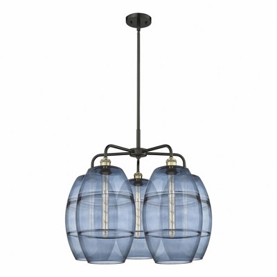 Vaz - 5 Light Stem Hung Chandelier In Industrial Style-24 Inches Tall and 28 Inches Wide